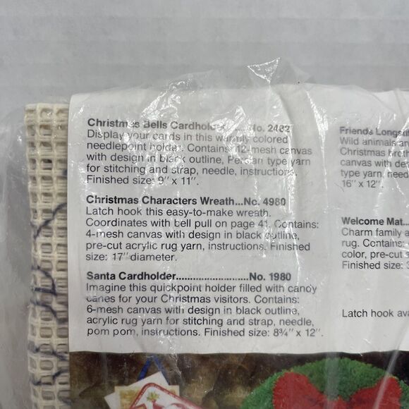 1980 Christmas Latch Hook Kit Artcraft Concepts Santa Cardholders - Picture 4 of 8